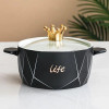 Ceremic Soup Bowl With Lid 1200 ml