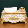 Luxury Decorative Tissue Box Holder Elegant Resin Design
