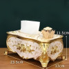 Luxury Decorative Tissue Box Holder Elegant Resin Design