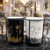 King & Queen Couple Ceramic Mugs with Stand 300ml Each