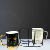 King & Queen Couple Ceramic Mugs with Stand 300ml Each