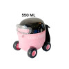 Car Shaped Kids Water Bottle with Straw & Strap - 550 ML