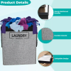 Large Foldable Laundry Storage Bin with Lid