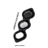 3 Section Melamine Black Appetizer Platter For Serving Snacks and Dips