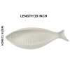 Melamine 1 Piece Cream Trout Fish Serving Platter