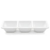 3 Section Melamine White Dip Sauce Divider