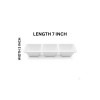 3 Section Melamine White Dip Sauce Divider