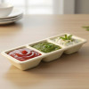 3 Section Melamine Cream Dip Sauce Divider