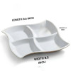 Wavy 4 Portion White Tray One Piece for Serving