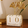 Golden Bloom Everlasting Desk Calendar
