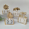 Golden Bloom Everlasting Desk Calendar