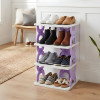 Foldable 4 Layer Shoe Rack Space Saving Storage Organizer