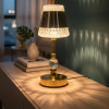 Crystal Spire Gold LED Desk Lamp