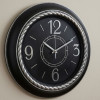 Heritage Prague2 18 INCH Beaded Silver Black Wall Clock