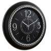 Heritage Prague2 18 INCH Beaded Silver Black Wall Clock