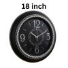 Heritage Prague2 18 INCH Beaded Silver Black Wall Clock