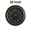 Heritage Prague2 18 INCH Plan Gold Black Wall Clock