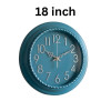 Heritage Prague2 18 INCH Blue Silver Wall Clock