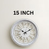 Heritage Retro 15 INCH White Wall Clock