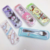 Cute Kids Spoon & Fork Set with Storage Case