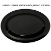 Melamine 12 Inch Black Oval Dish One Piece for Serving Food