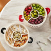 4 Grid Dried Fruit Tray with Transparent Lid