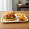 Melamine Cream Serving Tray for Fast Food and Restaurant Use