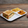 Melamine White Serving Tray for Fast Food and Restaurant Use