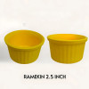Melamine 2.5 Inch Yellow Ramekin Serving Bowl