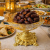 Elegant Golden Glass Tray for Serving