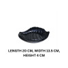 Melamine Black Leaf Small Platter For Serving