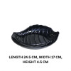 Melamine Black Leaf Medium Platter For Serving