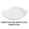 Melamine White Leaf Large Platter For Serving