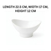Melamine Lotus Medium Serving White Bowl