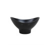 Melamine Lotus Medium Serving Black Bowl