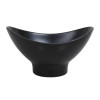 Melamine Lotus Large Serving Black Bowl