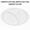 Melamine Euro Divider White Serving Dish