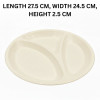Melamine Euro Divider Cream Serving Dish