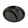 Melamine Euro Divider Black Serving Dish With Box