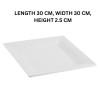 Melamine Large Swiss White Serving Platter