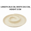 Melamine Tango Cream Serving Platter With Box