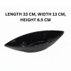 Melamine Fresco Black Oval Serving Bowl