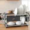 2 Tier Dish Aluminium & Plastic Rack
