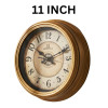 Heritage 11 Inch Squat Vintage Copper Wall Clock