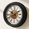 Heritage 11 Inch Squat Roman Coffee Wall Clock