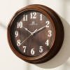 Heritage 11 Inch Squat Brown Wall Clock