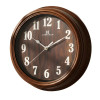 Heritage 11 Inch Squat Brown Wall Clock