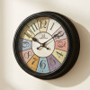 Heritage 11 Inch Squat Black Rainbow Wall Clock