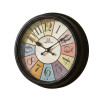 Heritage 11 Inch Squat Black Rainbow Wall Clock