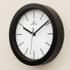 Heritage 10 Inch Squat 2 Plain Black Wall Clock